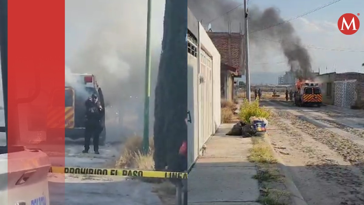 Violencia en Celaya: incendian ambulancia particular y asesinan a dos paramédicos