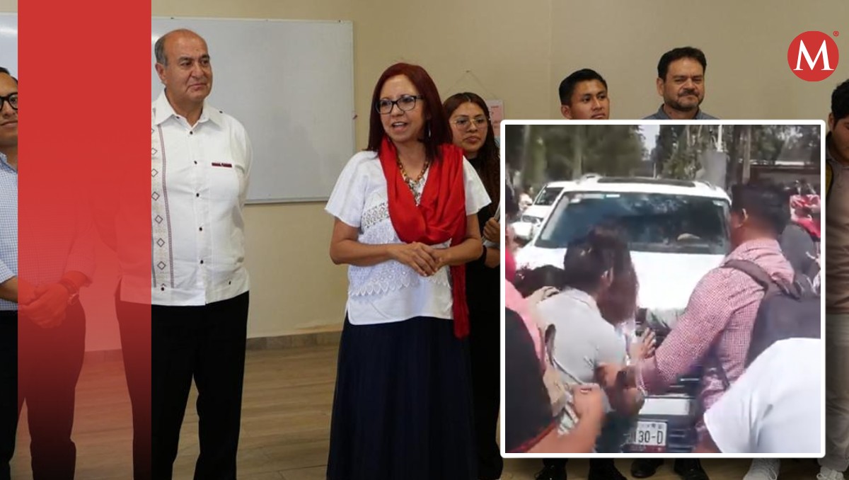 Secretaria de Educación, Leticia Ramírez Amaya, logra  escapar entre forcejeos de escuela en Hidalgo