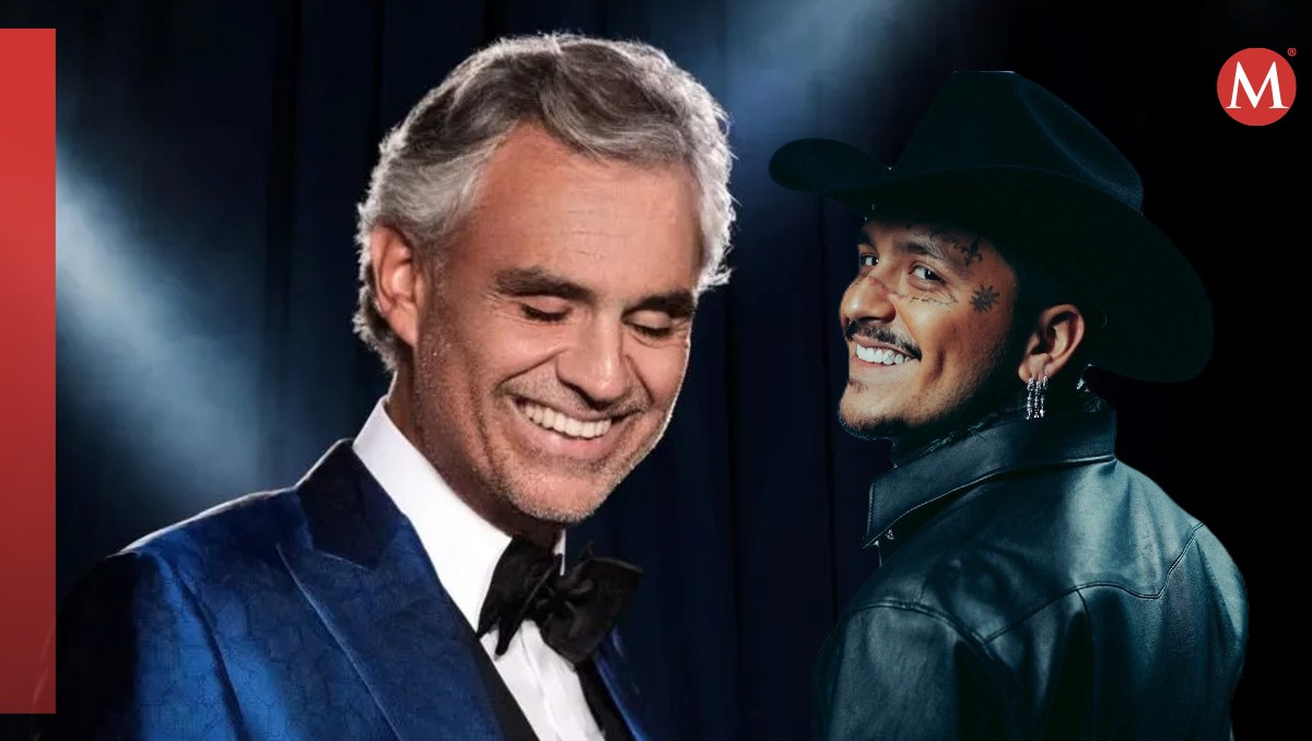 Christian Nodal parte del homenaje a Andrea Bocceli
