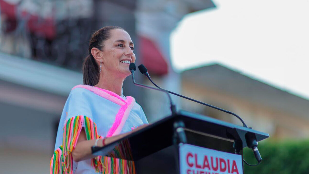 Claudia Sheinbaum durante gira en Veracruz. | Especial