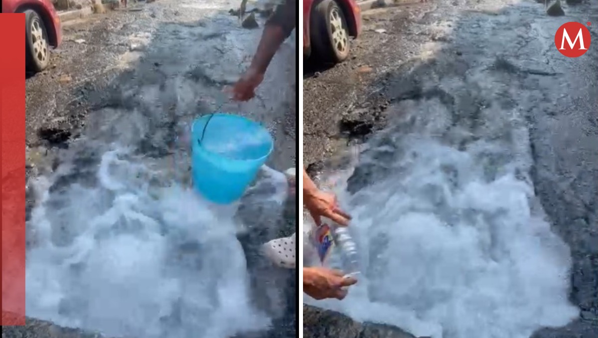 Megafuga de agua en Naucalpan. Foto: (Fernando Cruz)
