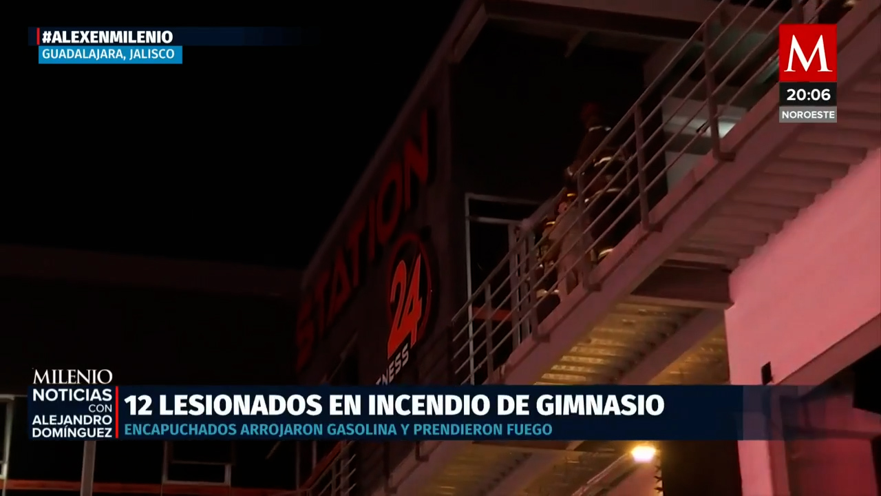 12 personas heridas en ataque incendiario a gimnasio en Guadalajara, Jalisco
