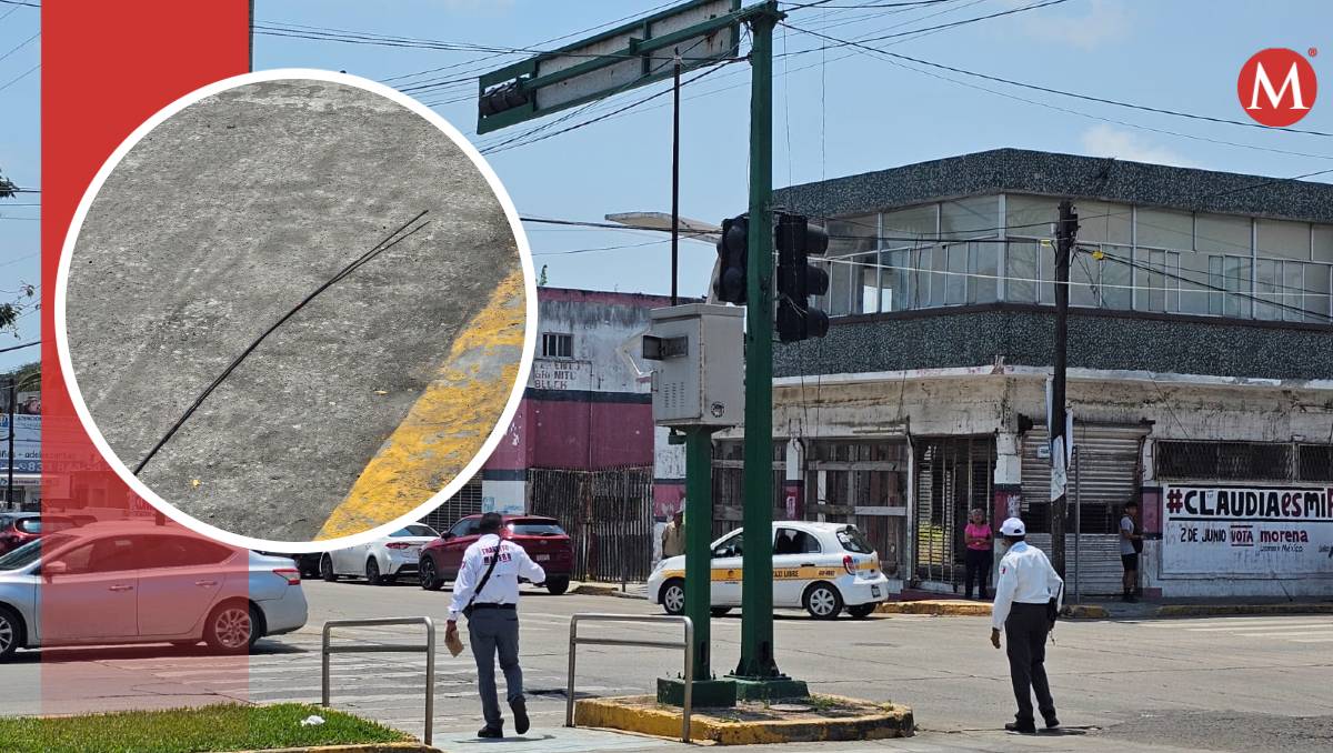 Zona centro de Ciudad Madero se queda sin luz; camión derribó cables de CFE. (Pablo Reyes)