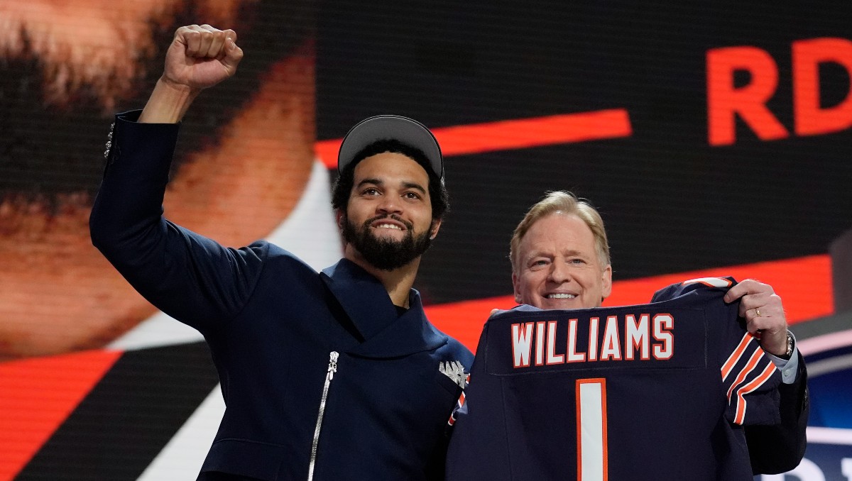 Caleb Williams, nuevo quarterback de Chicago Bears en la NFL (AP)