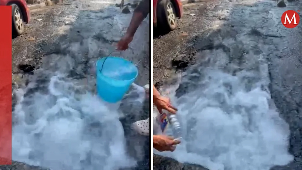 Miles de litros de agua se desperdician por megafuga en Naucalpan