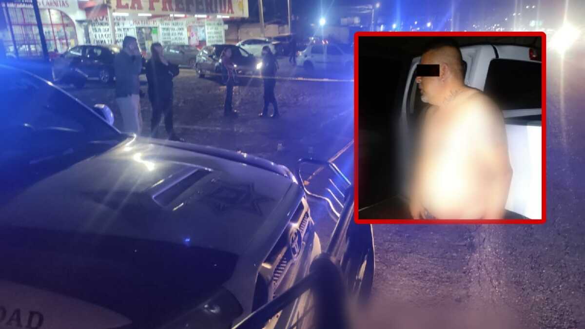 Presunto agresor de familia en Tulancingo.