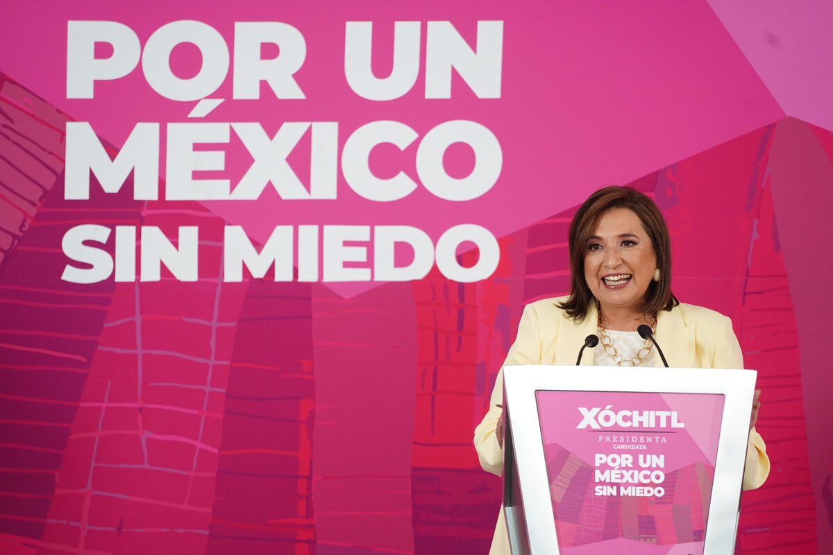 Xóchitl Gálvez en conferencia de prensa hoy | X: @XochitlGalvez