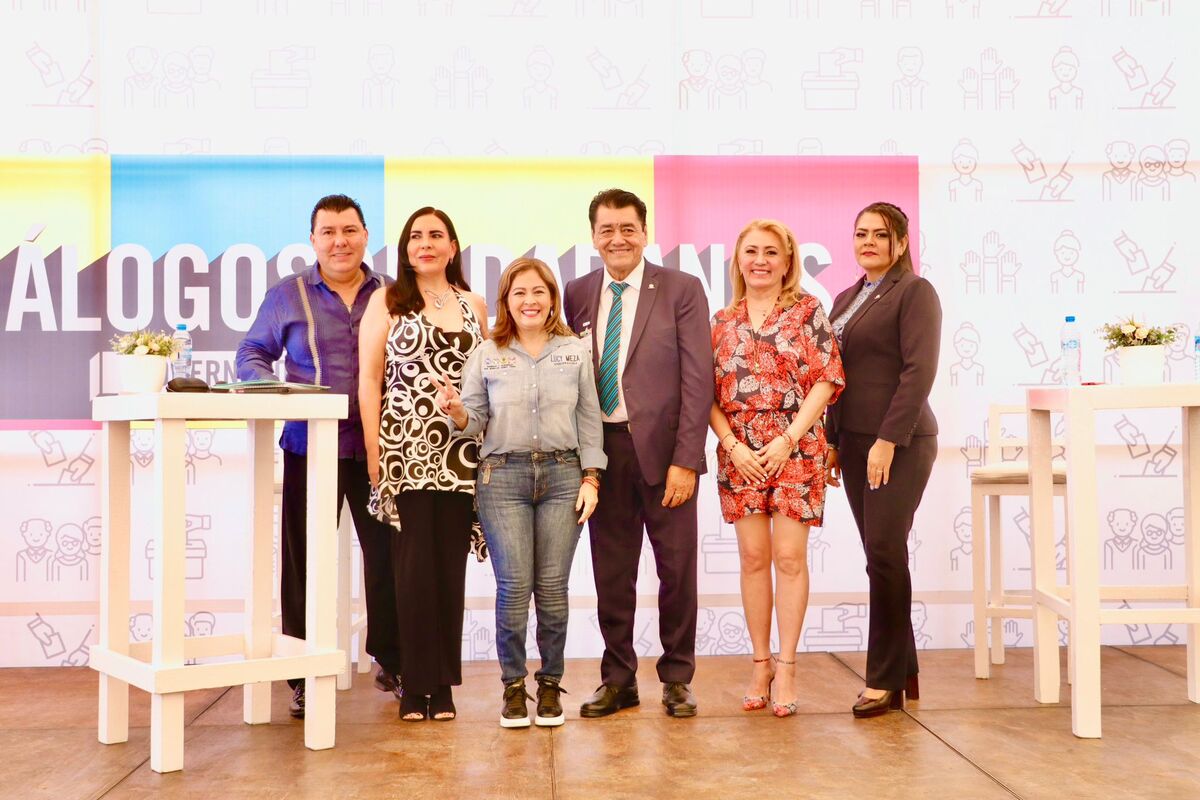 Lucy Meza en reunión con Coparmex en Morelos.