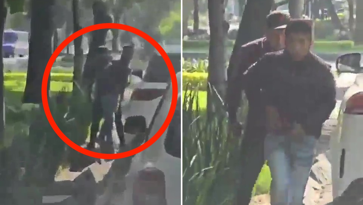 El robo en Paseo de la Reforma fue captado en video. | Especial