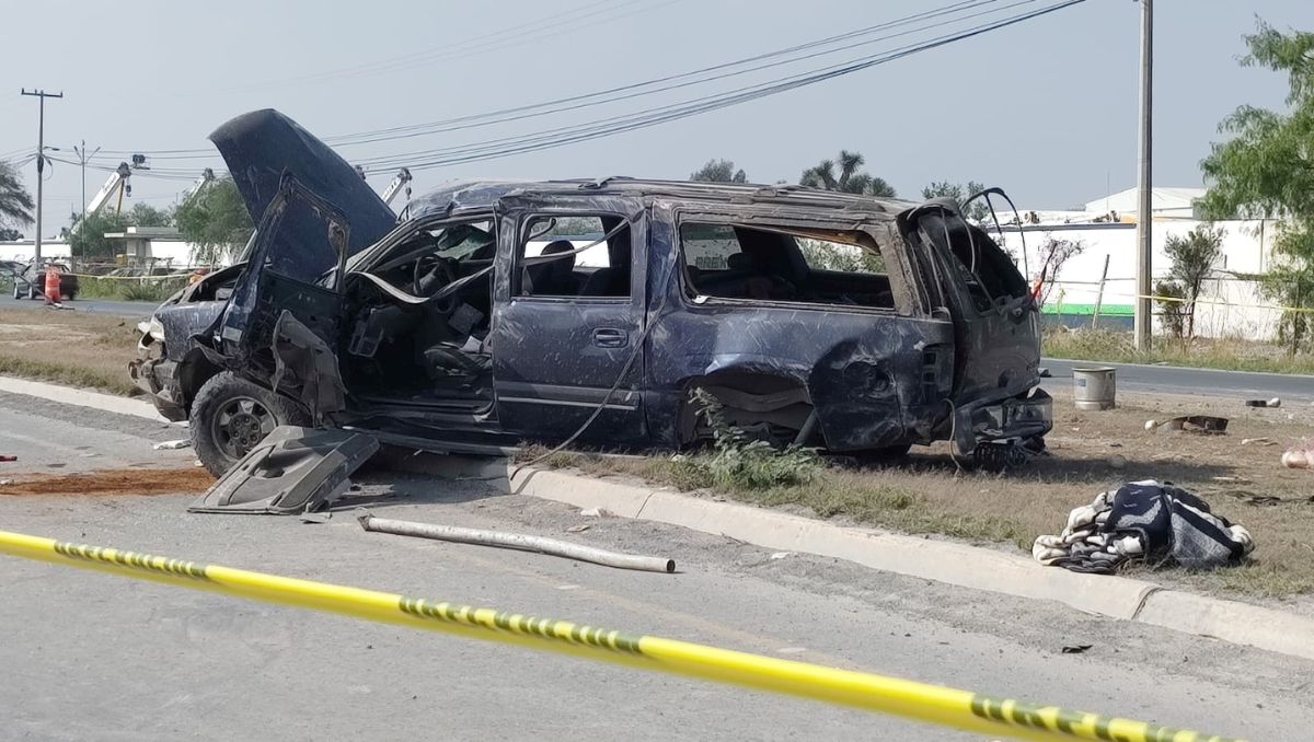 El fuerte accidente ocurrió en el kilómetro 9 de la carretera a Salinas Victoria. Agustín Martínez
