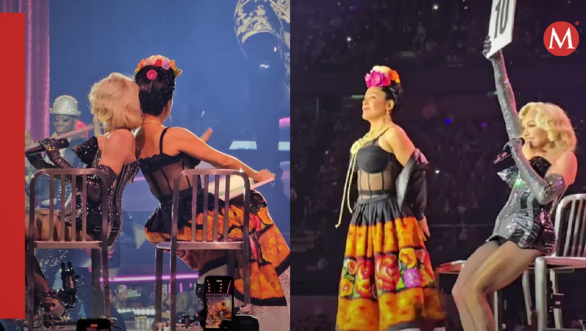 Salma Hayek sorprende al ser invitada en el último concierto de Madonna en la CdMx. | X @DjTonyBeat