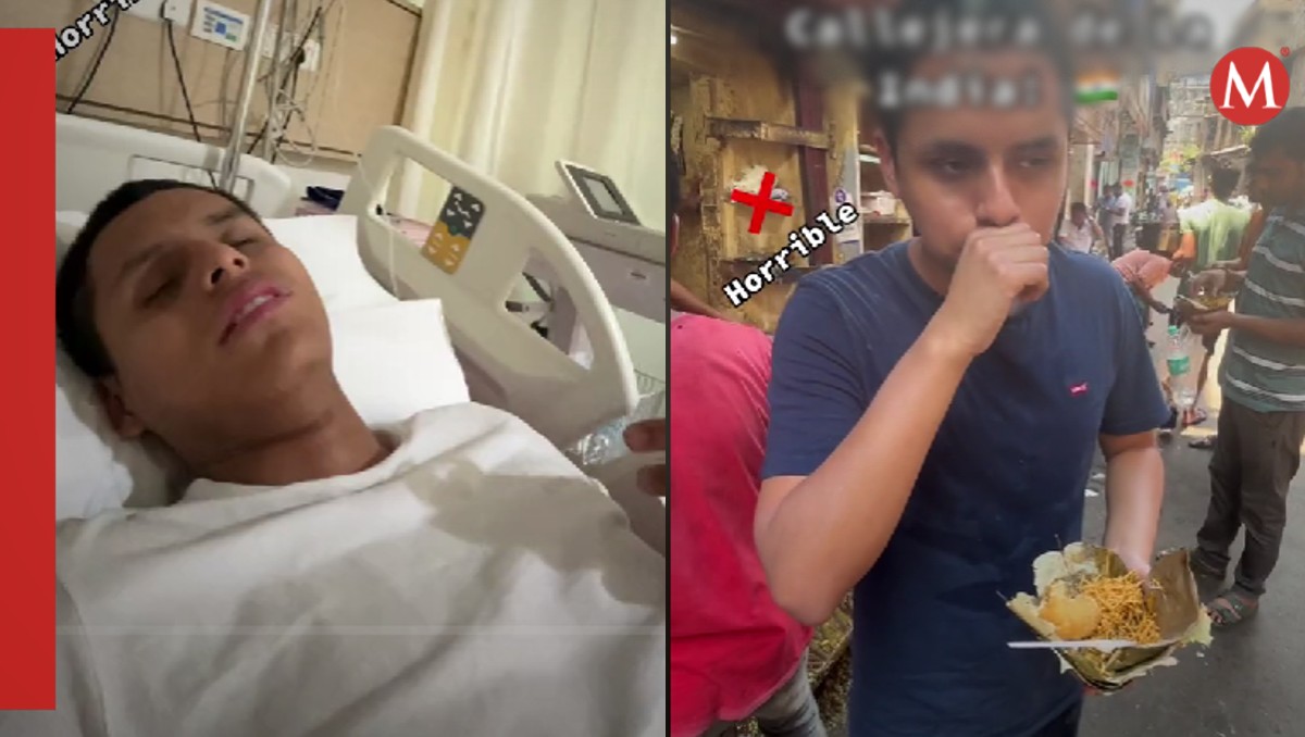 Tiktoker llega hasta el hospital por comer comida en la calle. | TikTok @oscarcuri123