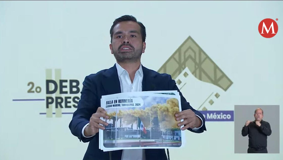 Jorge Álvarez Máynez habla de refinaría de Ciudad Madero en debate INE