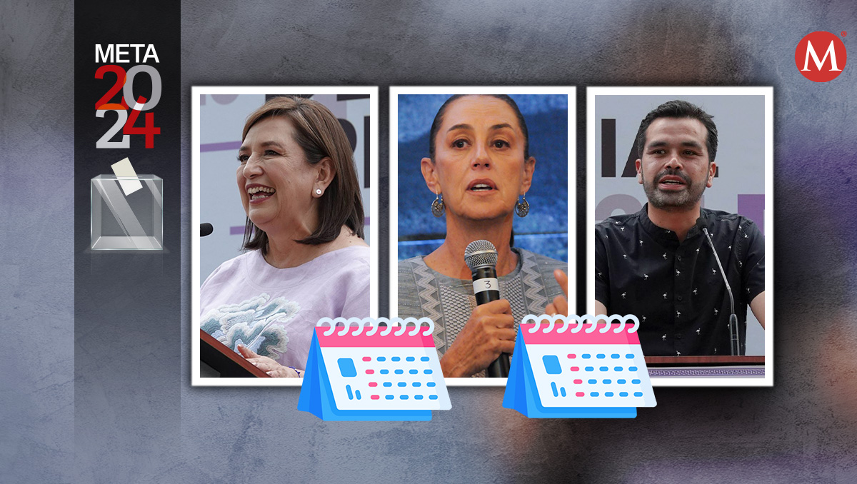 Los candidatos presidenciales siguen de gira. Te presentamos su agenda política para hoy. | Diseño: Margarita Salmoran