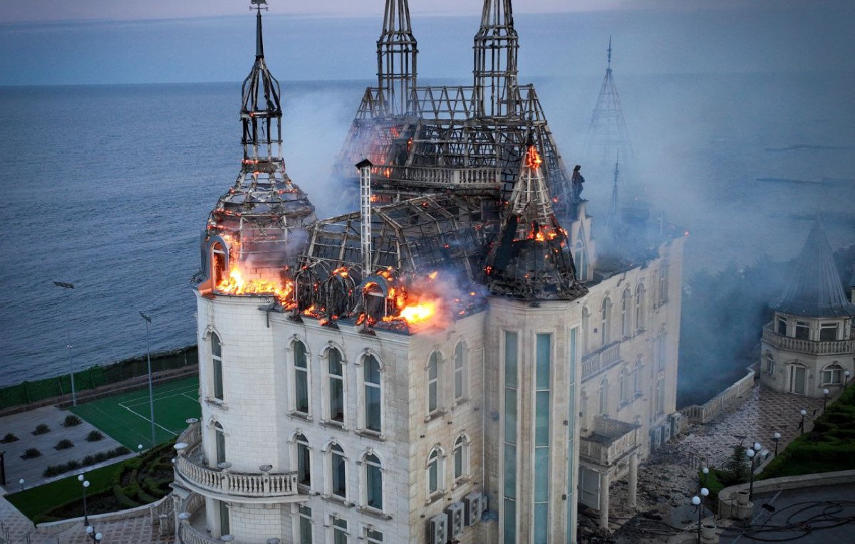 Castillo de Harry Potter en Odesa, Ucrania (X/@AndriyKostinUa)