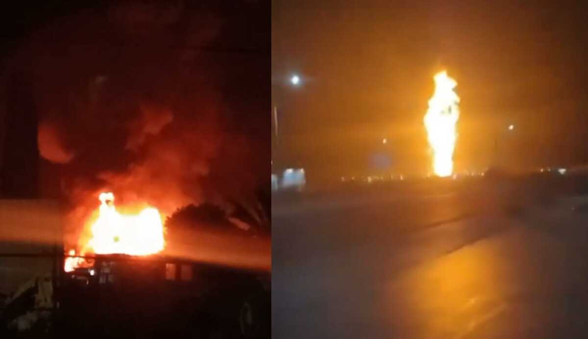 Cuatro pipas se calcinaron tras el incendio.