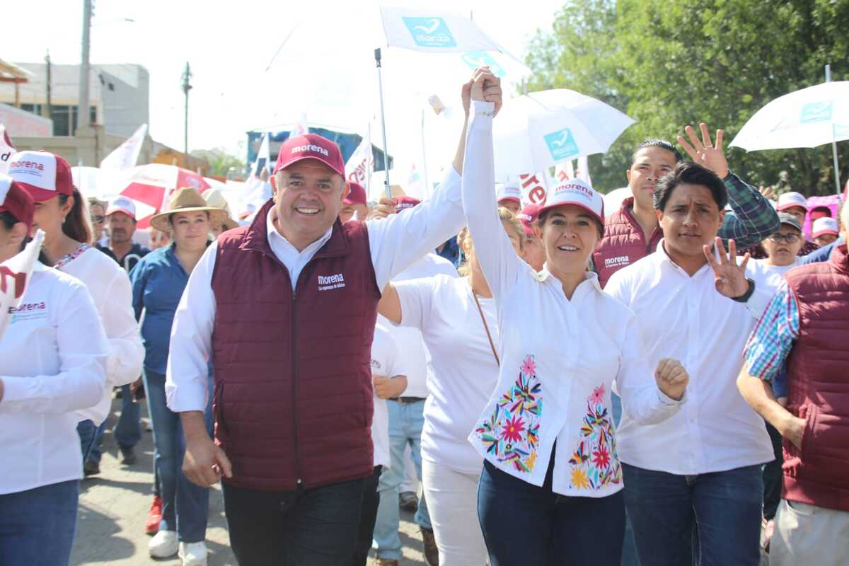 Norma Soberanes, aspirante a la presidencia municipal de la candidatura común entre Morena y Nueva Alianza.