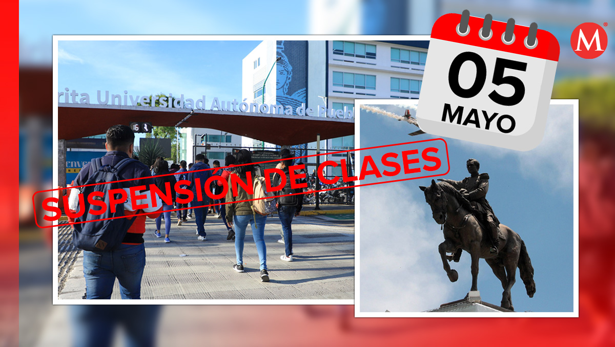 BUAP suspende clases por el 5 de Mayo | Andrés Lobato / Agencia Es Imagen  / Diseño: Antonio Texta