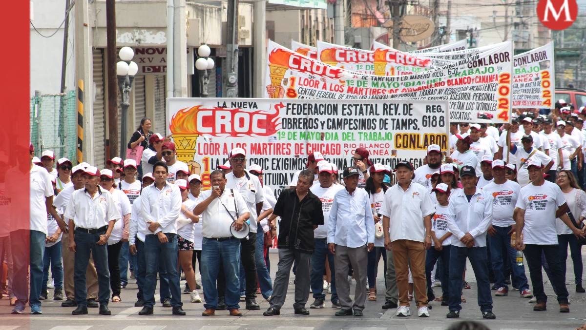 desfiles sindicatos celebran el día del trabajo en Tampico