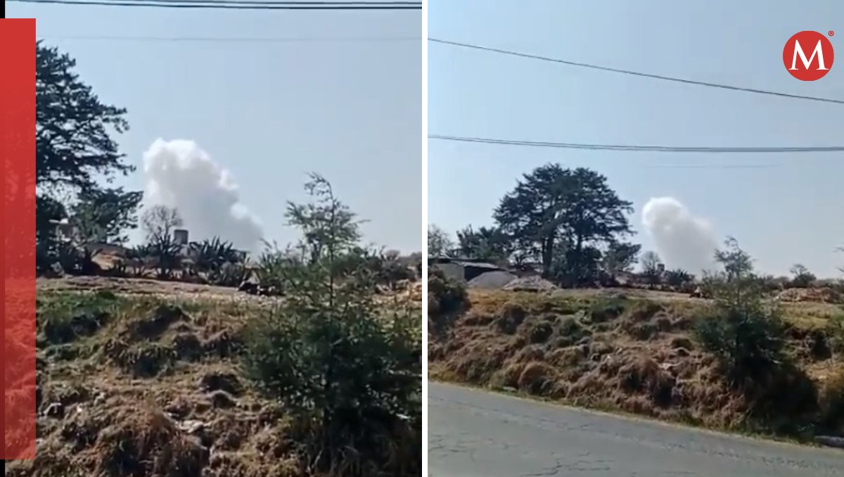 Explosión de polvorín en Almoloya de Juárez. Foto: (Especial)