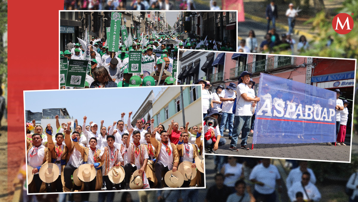 Marcha por el Día del Trabajo en Puebla | Agencia Es Imagen