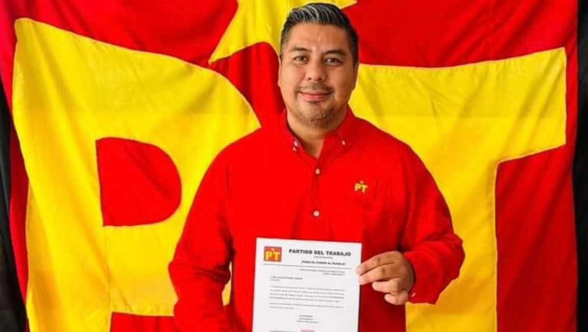 Rey David Gutiérrez Vázquez, candidato del Partido del Trabajo (PT) para la presidencia municipal de Frontera Comalapa, Chiapas. | Jhonatan González