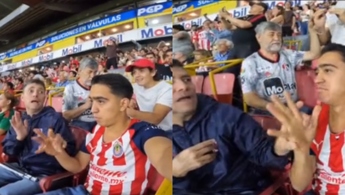 Aficionados de Chivas 'narran' Clásico Tapatío a sus familiares en lengua de señas (Captura de pantalla)