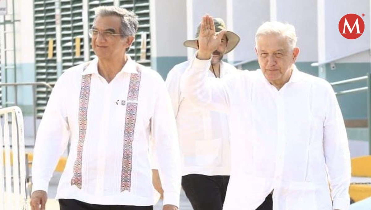 Américo Villarreal con Andrés Manuel López Obrador.