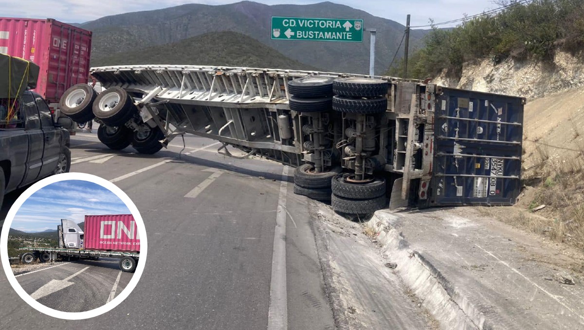 Cierran circulación Victoria-Tula tras accidente de Tráiler