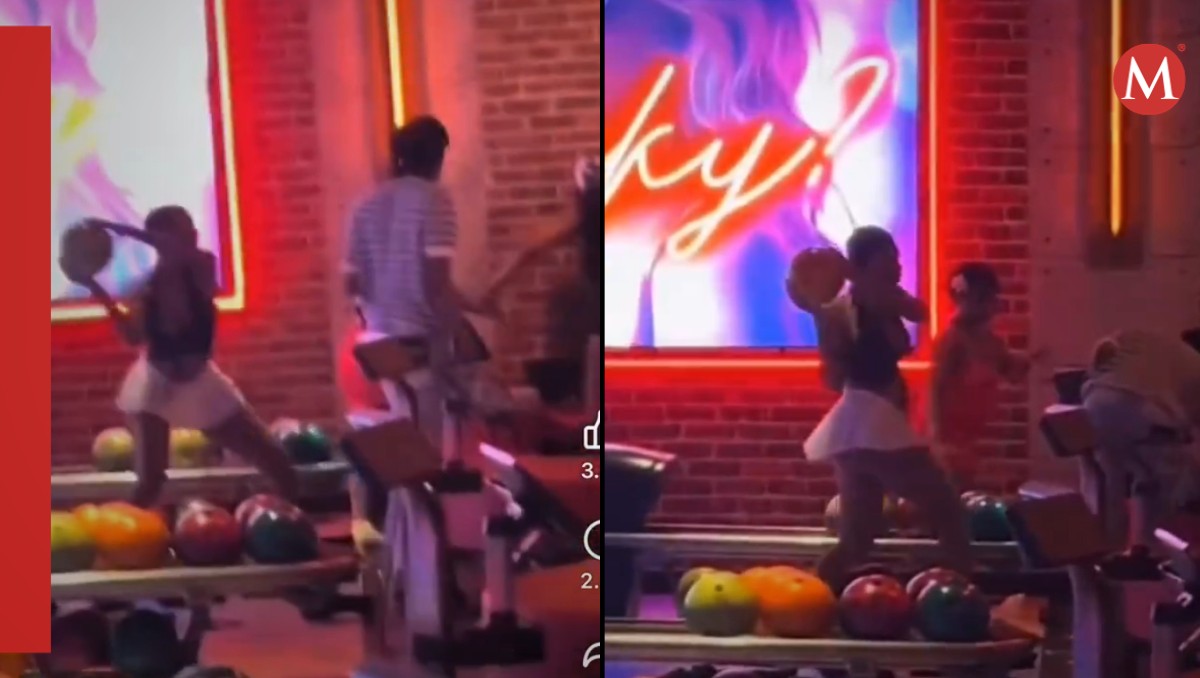 Mujer lanza una bola de boliche a la CABEZA de otra joven en plena pelea