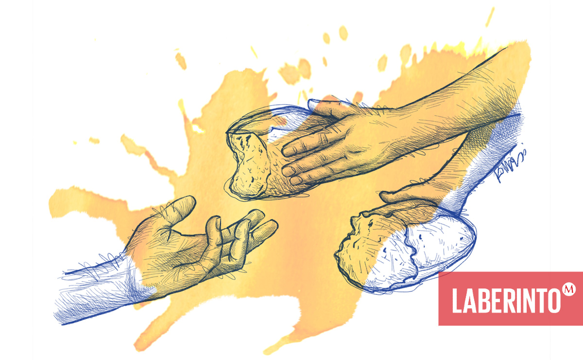 Uno de nuestros apetitos más hondos es ser aceptados y convidados, hacer buenas migas con quienes nos rodean. (Ilustración: Román)