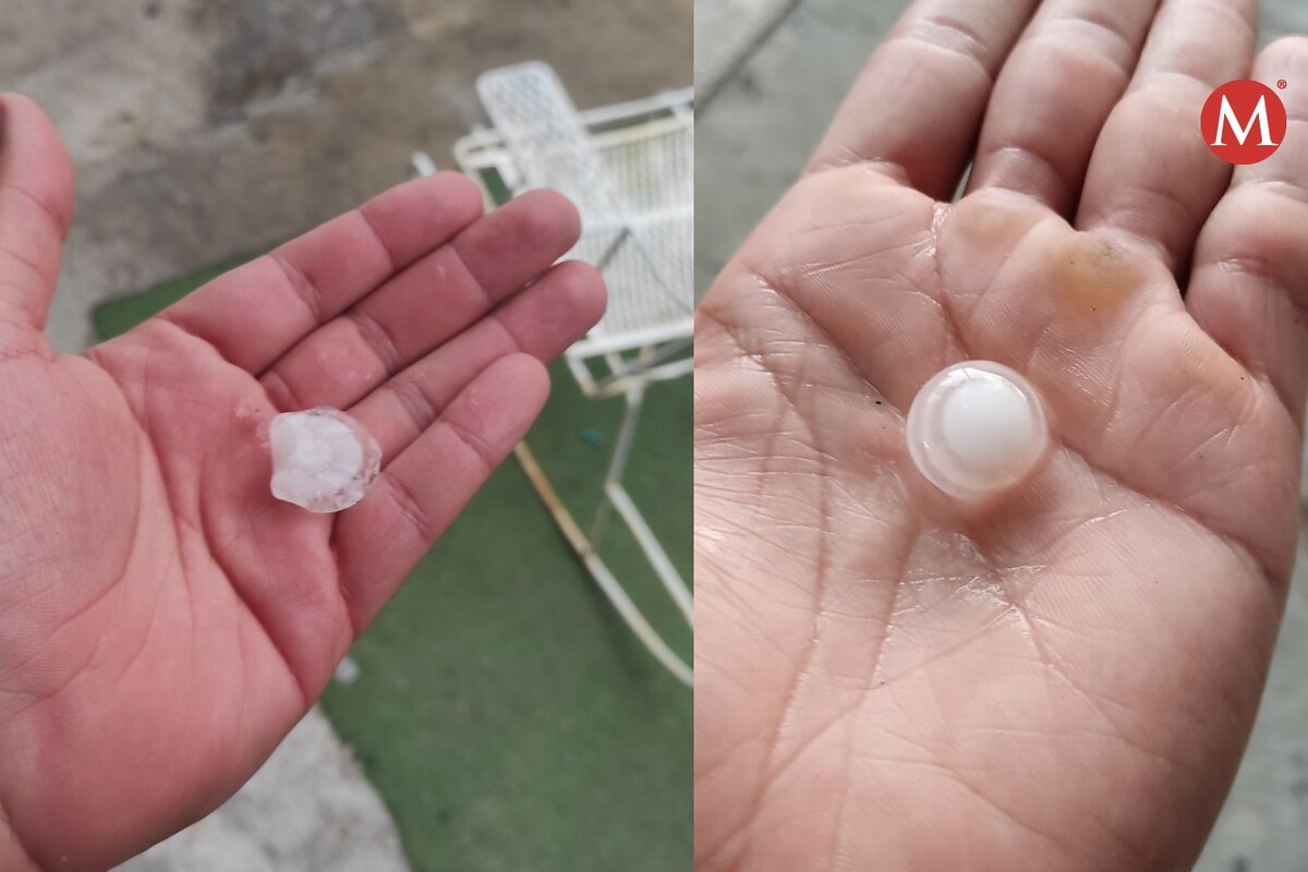 Caída de granizo en Ciudad Victoria hoy 3 de mayo de 2024.
