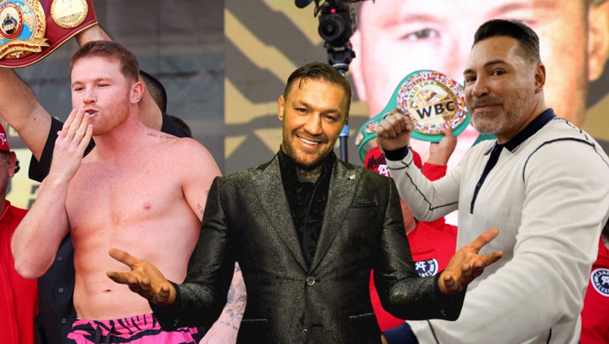 Conor McGregor se ofrece a organizar una pelea entre 'Canelo' Álvarez y Óscar de la Hoya (EFE/AFP/Instagram @thenotoriousmma)