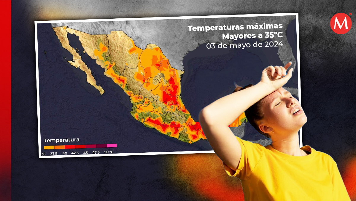 La segunda onda de calor en México inició el viernes 3 de mayo. | SMN