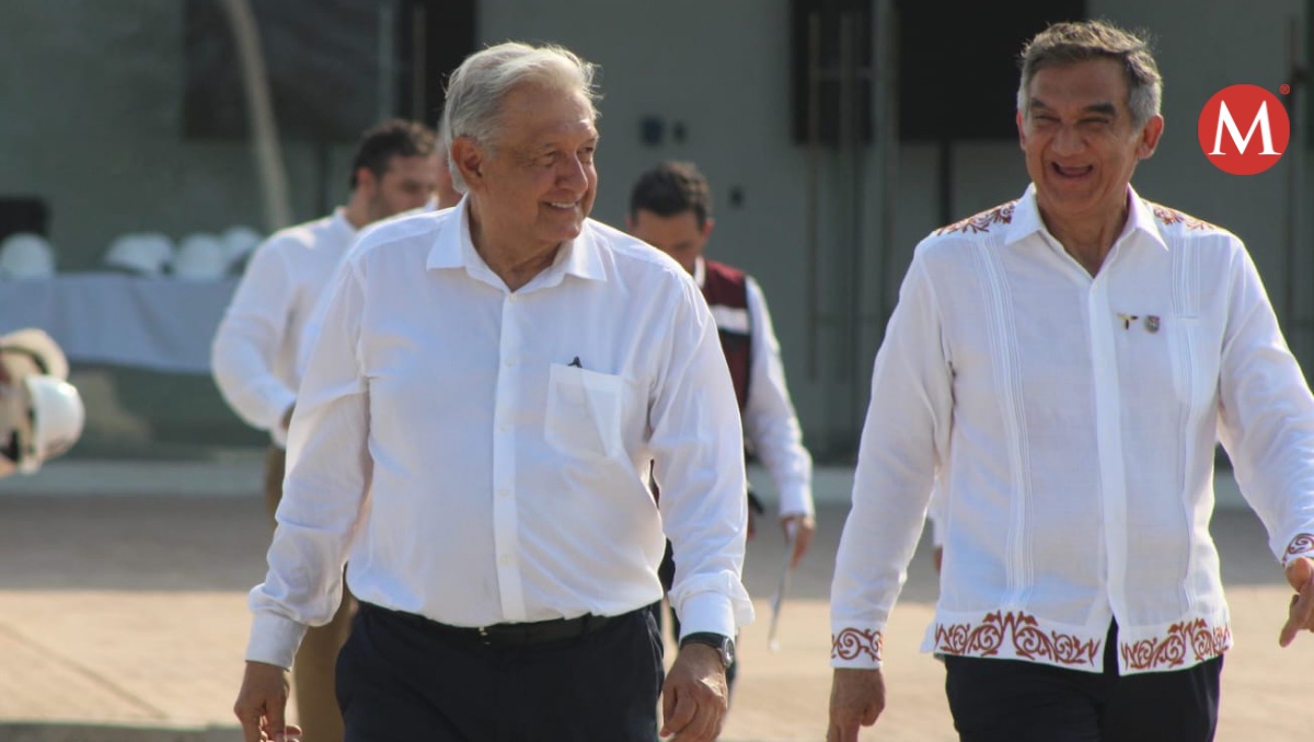 AMLO y Américo Villarreal. (Sergio Sánchez)
