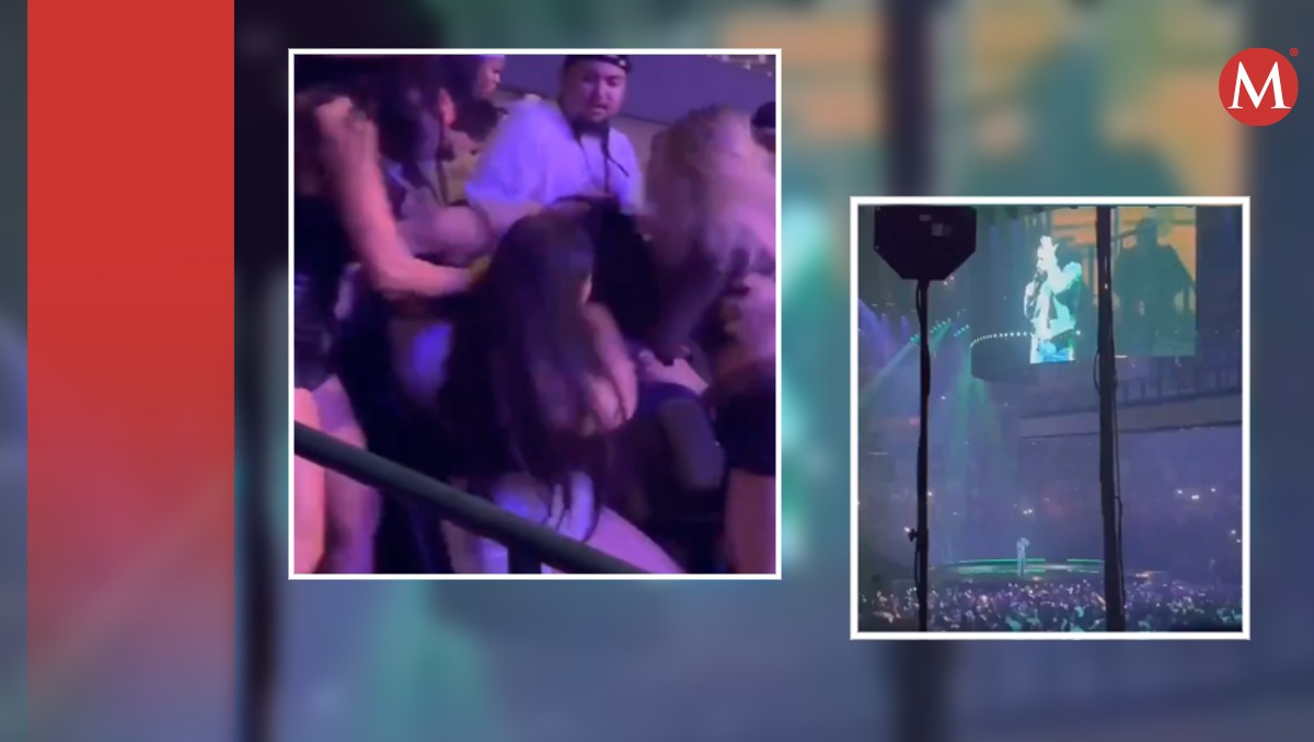 Mujeres protagonizan brutal pelea en concierto de Bad Bunny.