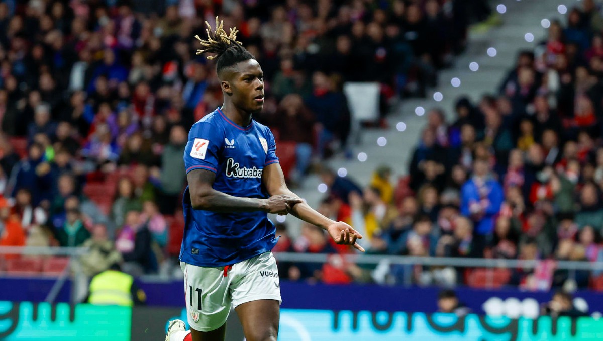 Nico Williams fue víctima de insultos racistas durante partido ante el Atlético de Madrid (EFE)