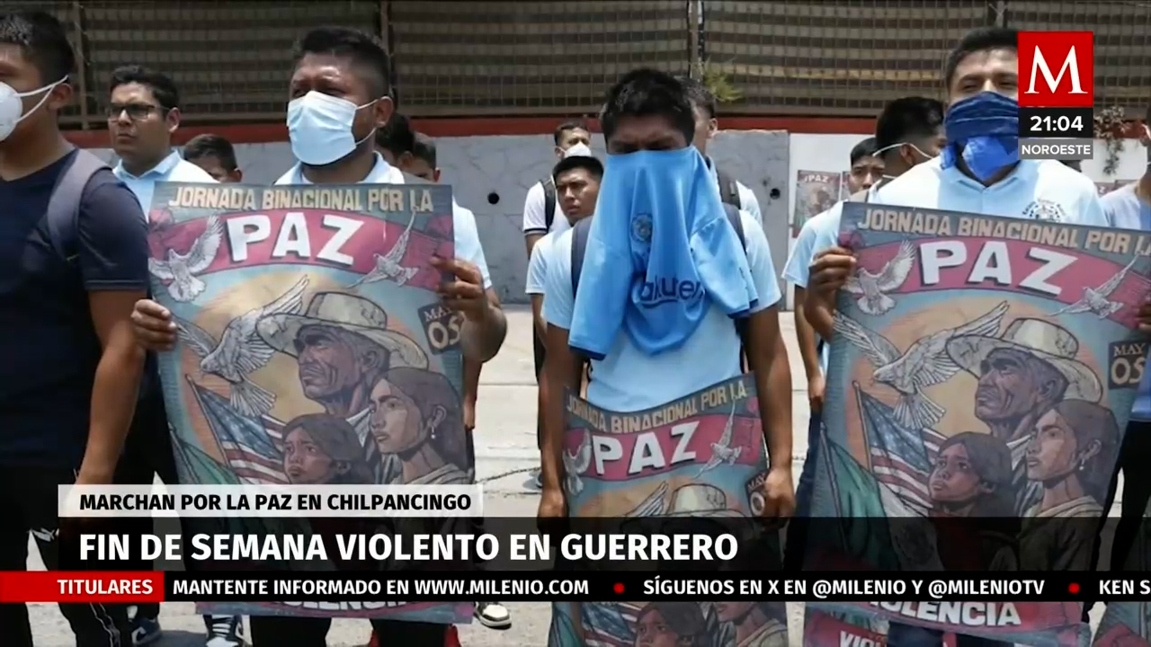 Ciudadanos de Guerrero marchan por la seguridad y la paz
