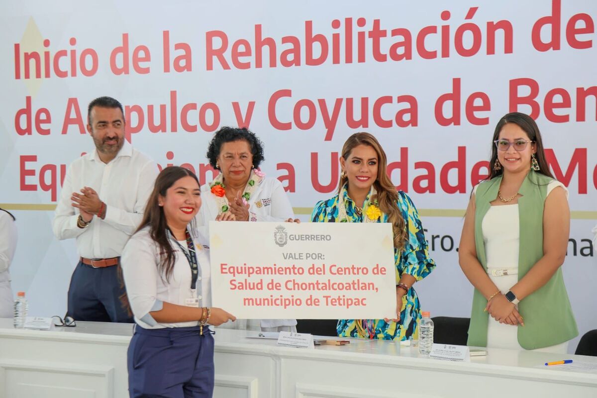 Evelyn Salgado Pineda encabezó el Inicio de la Rehabilitación de Centros de Salud de Acapulco y Coyuca de Benítez