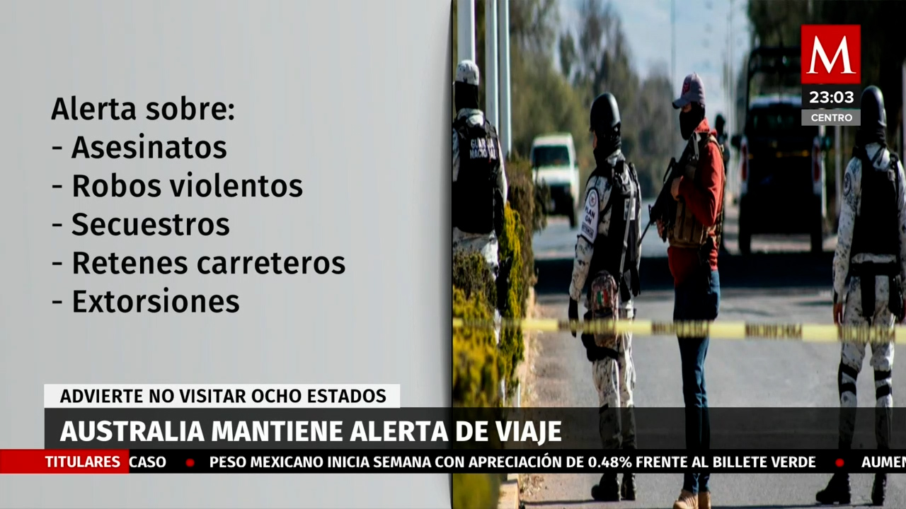 Recomendaciones de seguridad de Australia para viajar a México