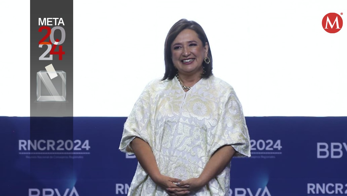 Xóchitl Gálvez durante su participación en la reunión nacional de consejeros regionales de BBVA | Araceli López