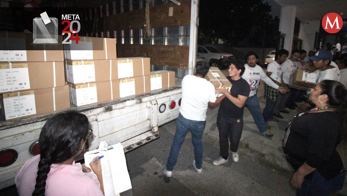 Llegan boletas electorales a distrito 8 en Tampico.  (Yazmín Sánchez)