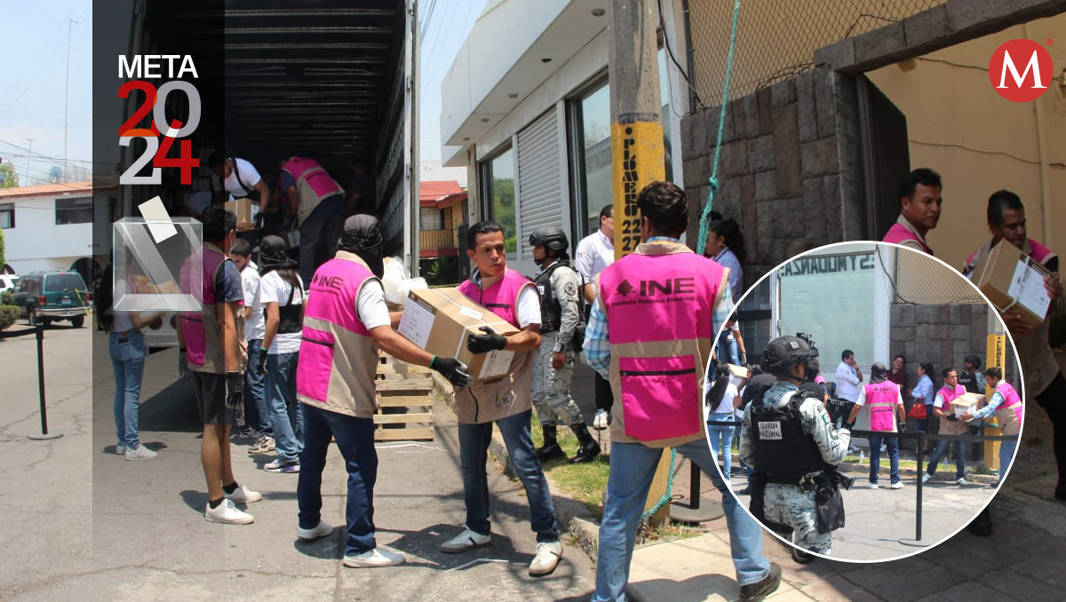 INE recibe el primer cargamento de boletas para votaciones en Puebla | Melanie Torres