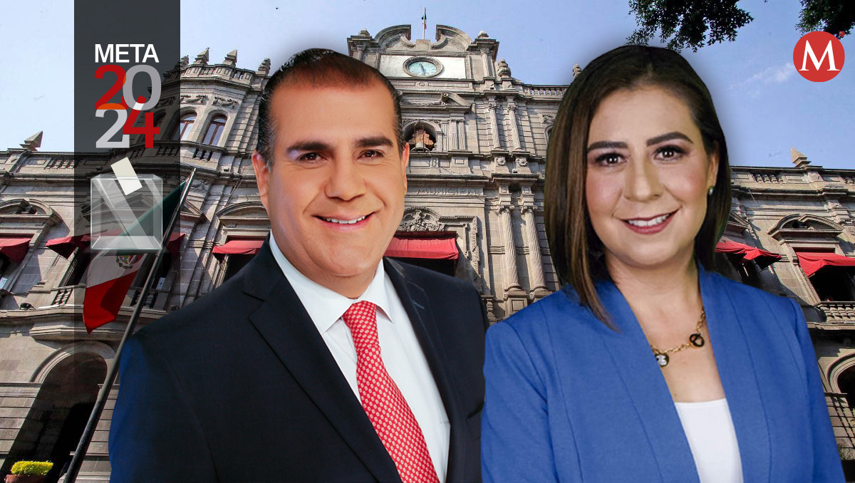 Juan Carlos Valerio y Patricia Estrada, moderadores del debate a la gubernatura de Puebla | Especial/ Diseño Mauricio Ledesma