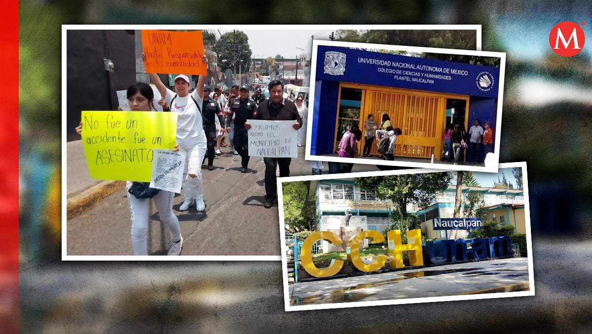 Padres de familia y estudiantes de CCH Naucalpan piden justicia por Óscar| Diseño MILENIO
