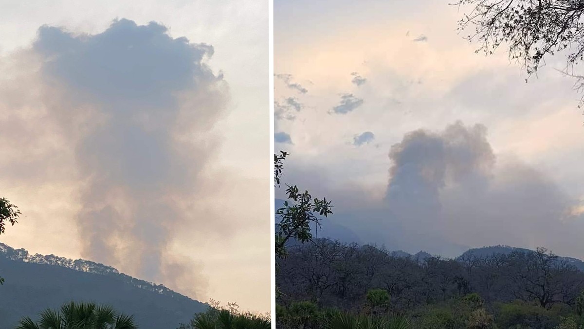 Se registra incendio forestal en la Sierra Madre Oriental en Tamaulipas.