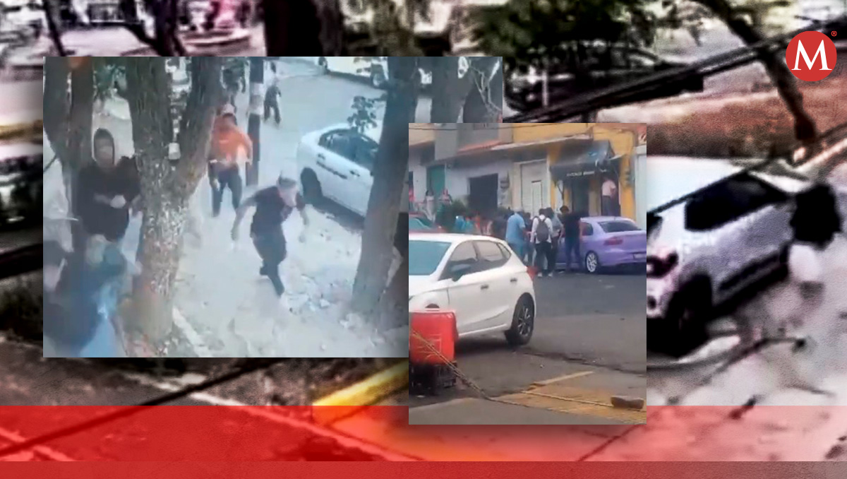 El video registró el momento exacto en el que el alumno de 19 años fue golpeado hasta la muerte (Diseño: Milenio)