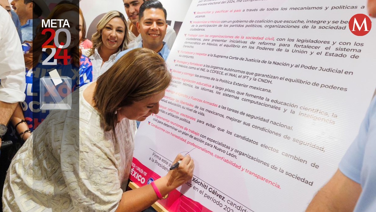 Xochitl Galvez reafirmó ante los candidatos su compromiso con las organizaciones de la sociedad civil. Foto: Especial