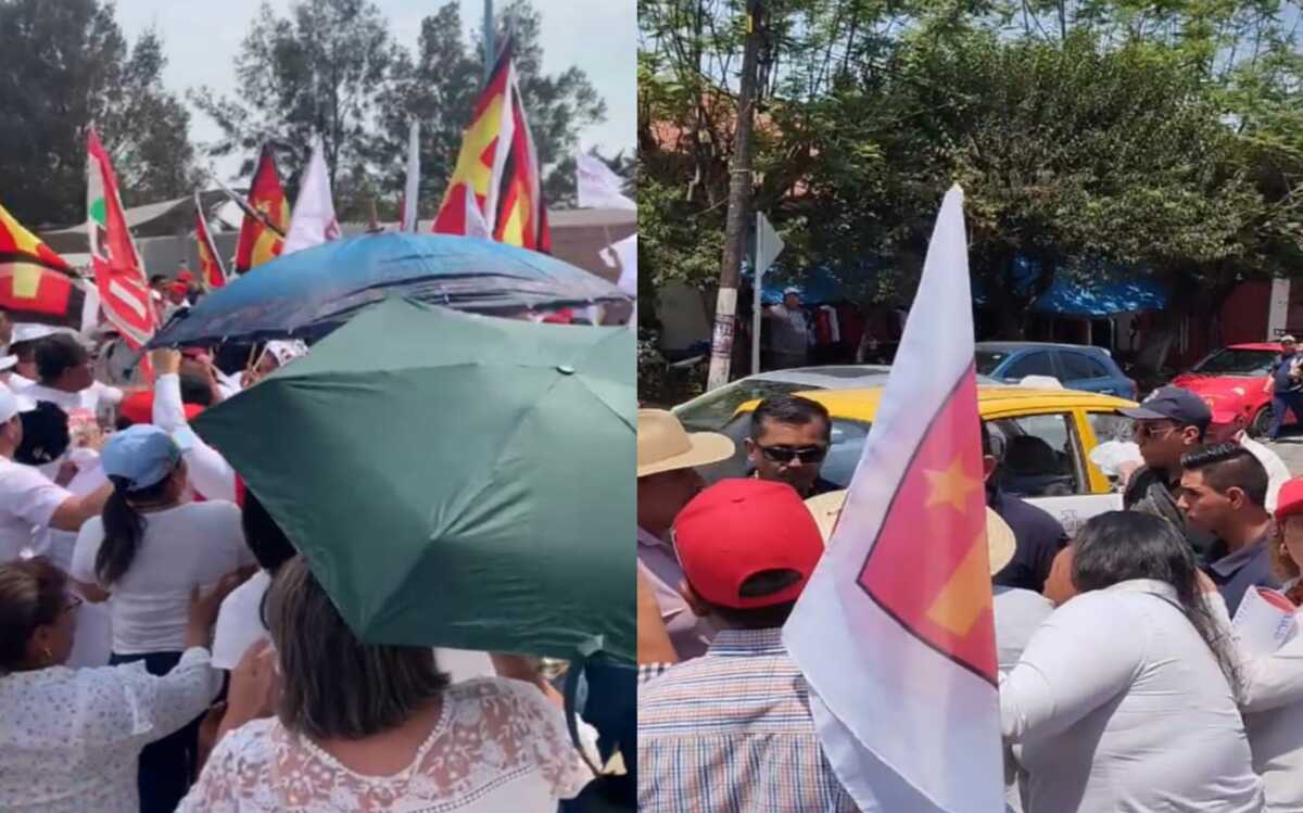 Militantes del PT y PRI.