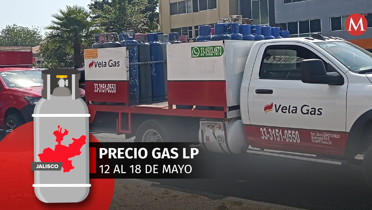 Camioneta de reparto de cilindros de gas en Guadalajara (Foto: Salvador Romero | Diseño:Milenio)